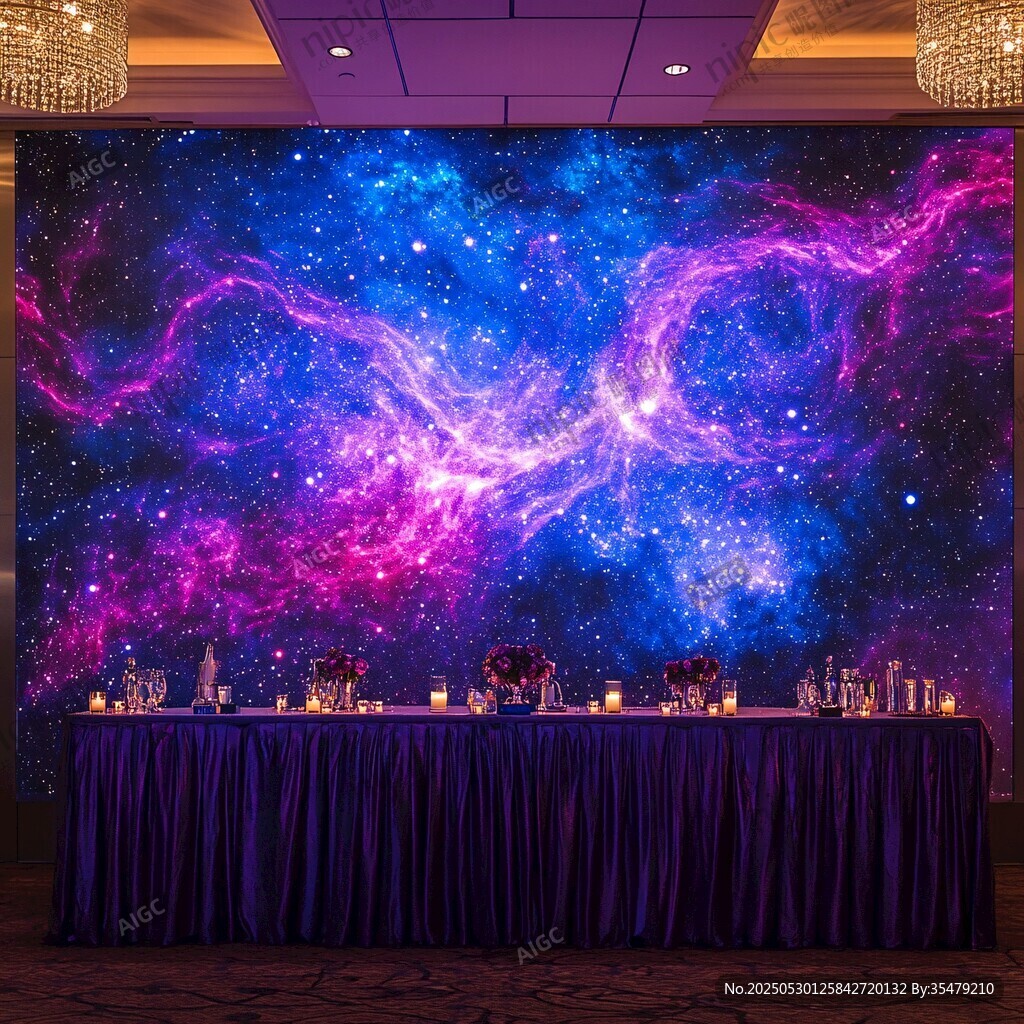 梦幻星空主题宴会场景