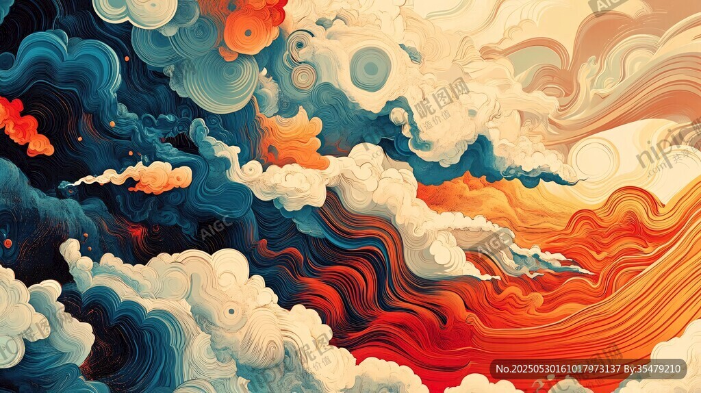 梦幻云海 绚丽色彩交织