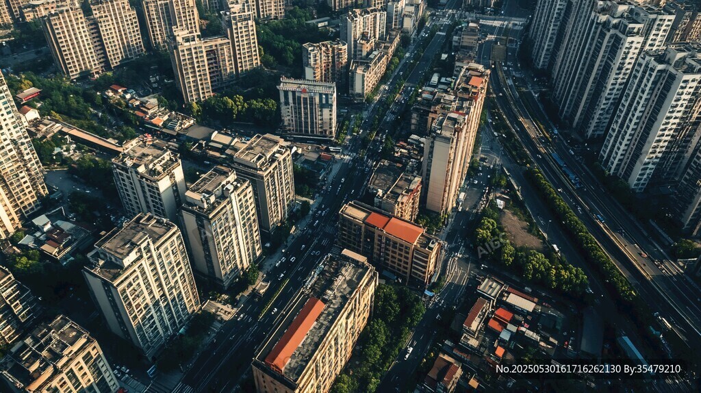 城市高楼俯瞰景观