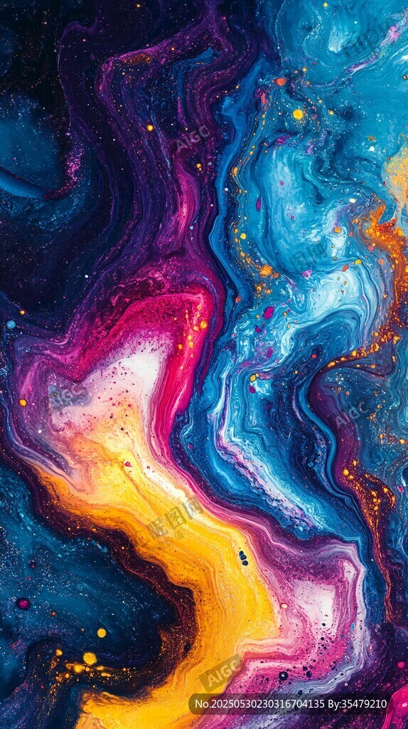 梦幻流体色彩艺术画面
