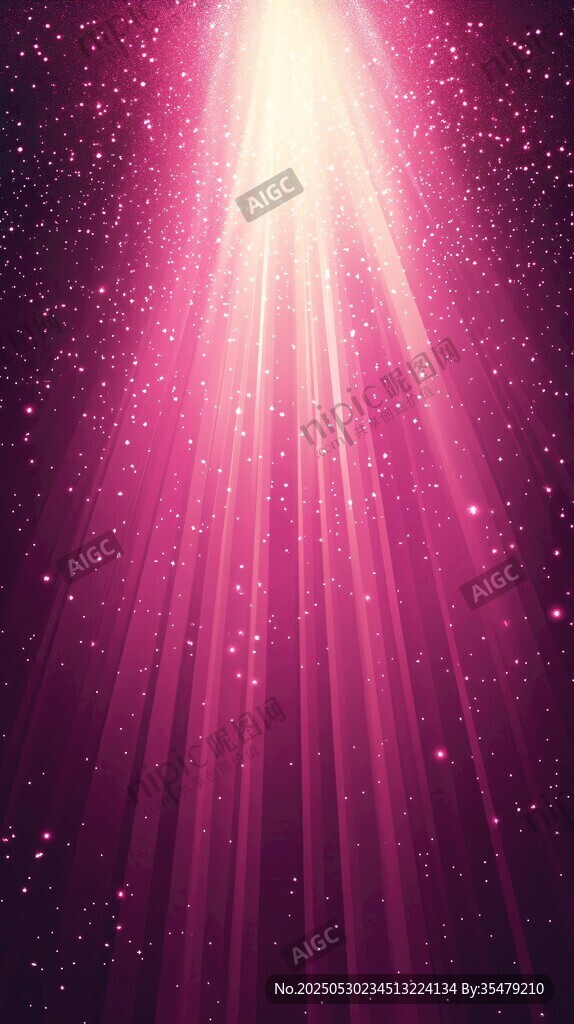 梦幻粉色光束星空背景