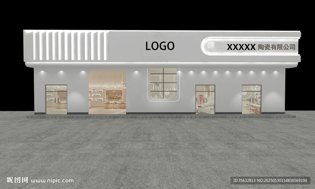 现代简约风格店铺外观设计