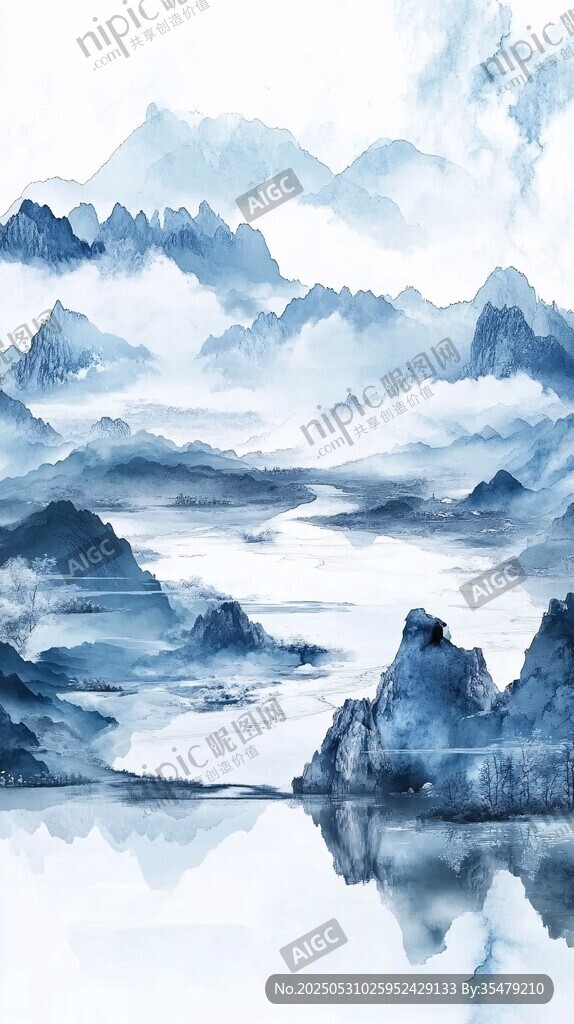 水墨山水意境图