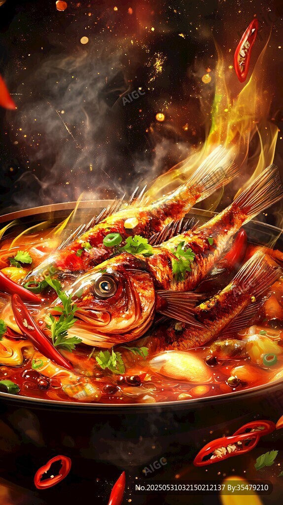 麻辣鲜香沸腾烤鱼盛宴