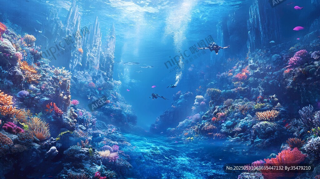 梦幻海底世界 缤纷珊瑚与鱼