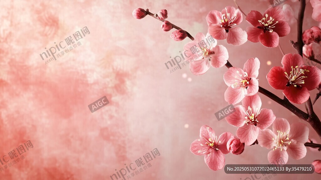 粉艳桃花枝 唯美春日景