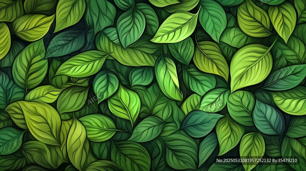绿叶繁茂背景图