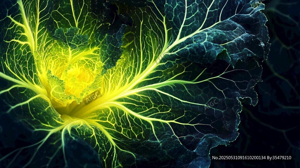 荧光白菜 独特的视觉盛宴