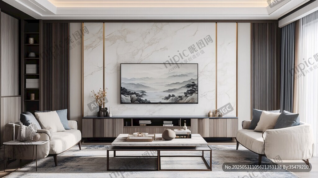 现代简约风客厅优雅场景
