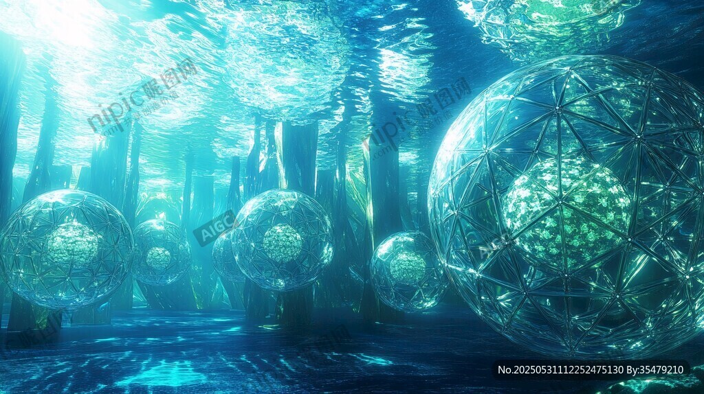 梦幻水下水晶球奇幻世界