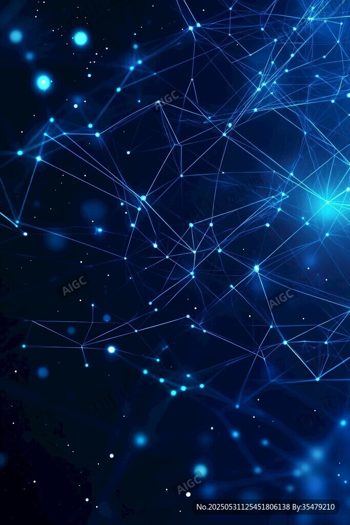 梦幻蓝色科技网络背景图