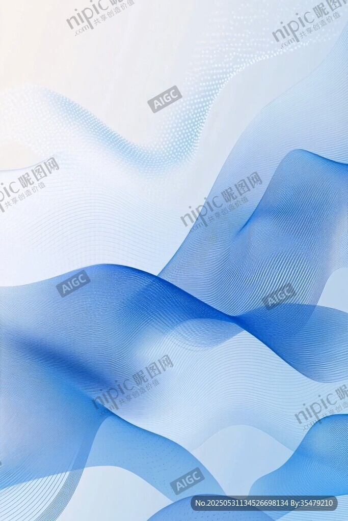 梦幻蓝色渐变流体背景图