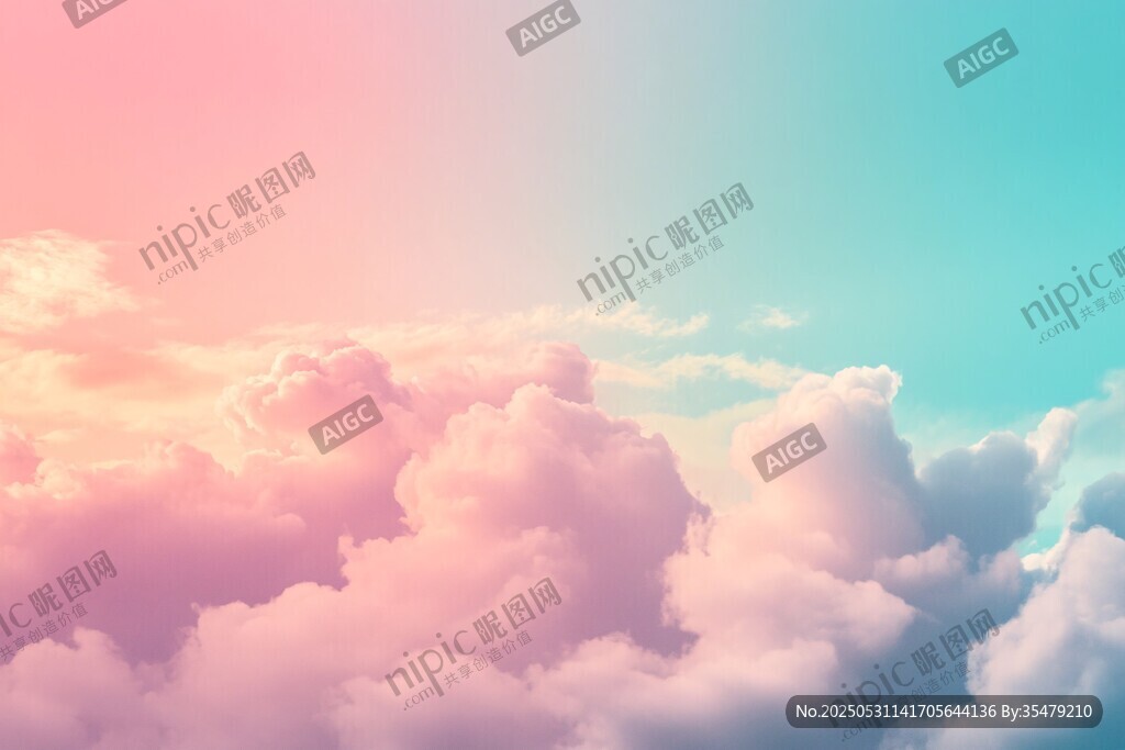 梦幻天空下的绚烂云朵