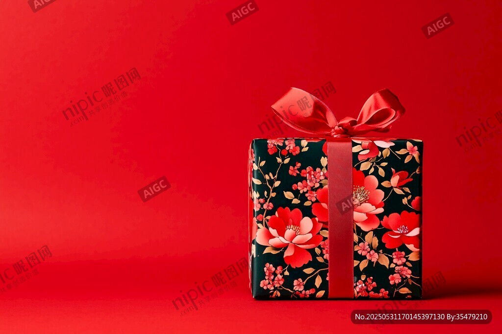 中式花卉图案精美礼品盒