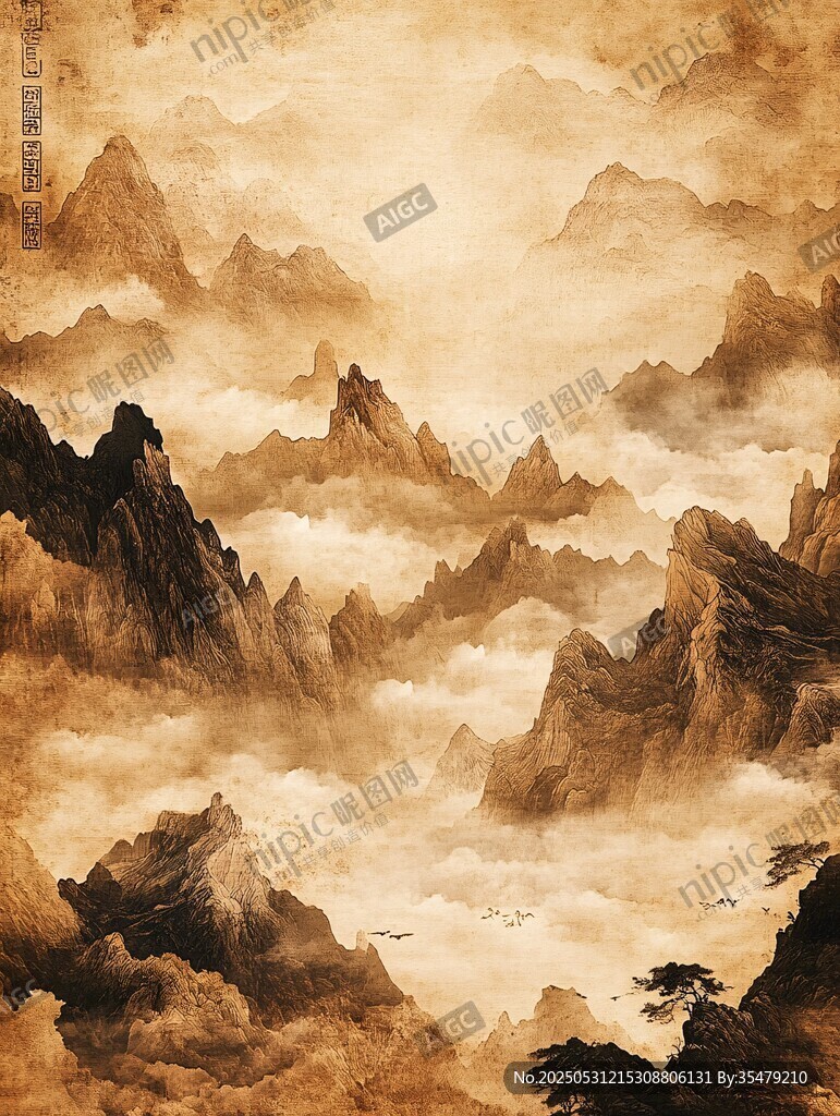 水墨山川间 云雾绕奇峰
