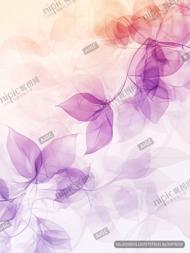 梦幻渐变花朵背景图