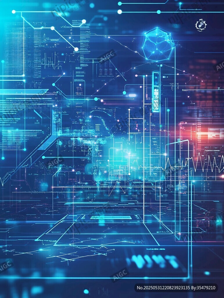 科技感数字虚拟空间画面