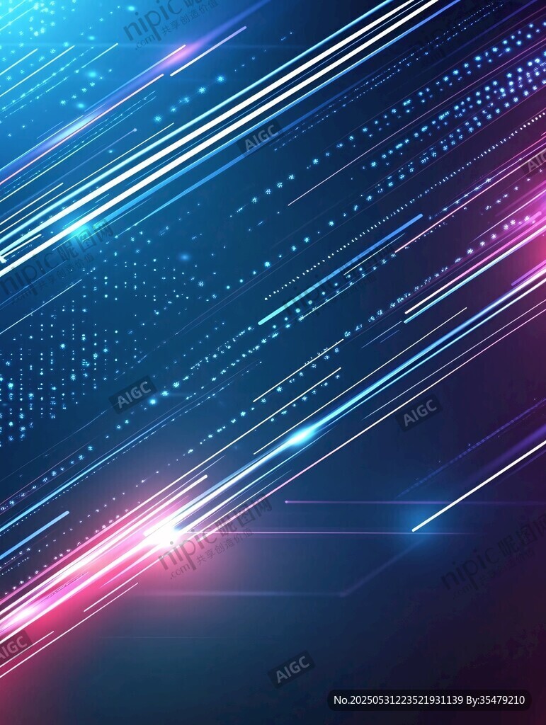 梦幻炫彩光线科技背景图