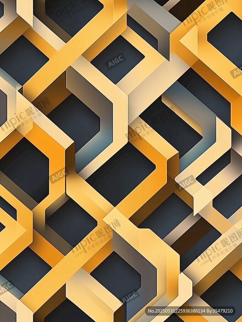 立体几何交错抽象背景图