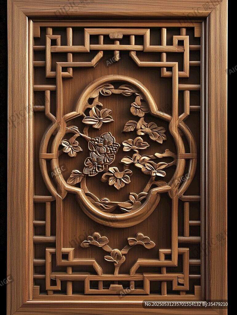 中式木雕花窗精美图案