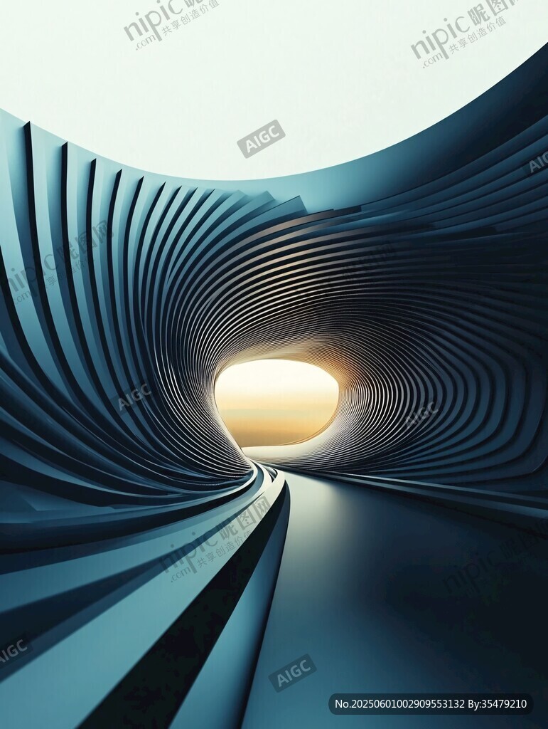梦幻隧道光影艺术景象