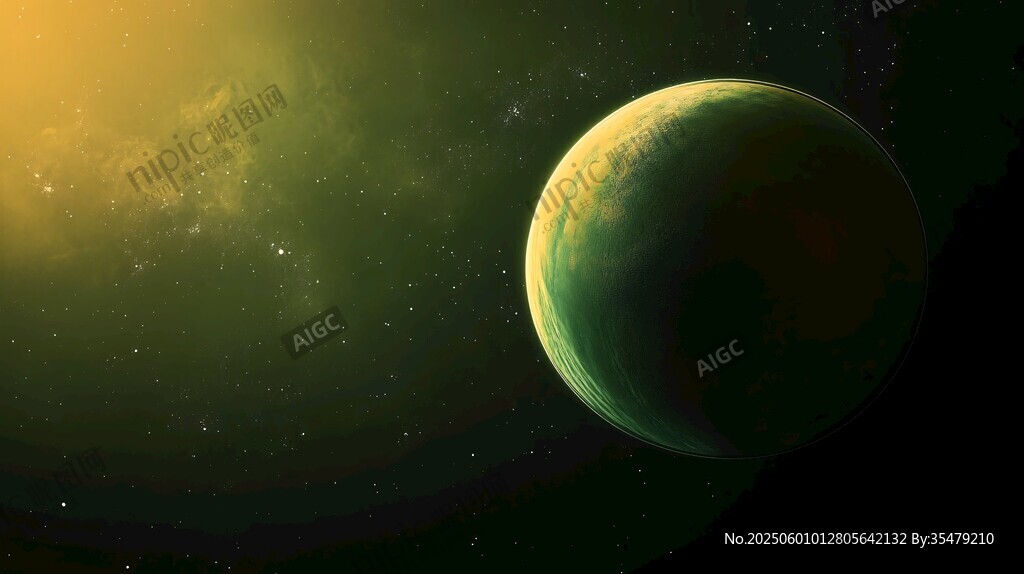 神秘星球的太空奇幻景象