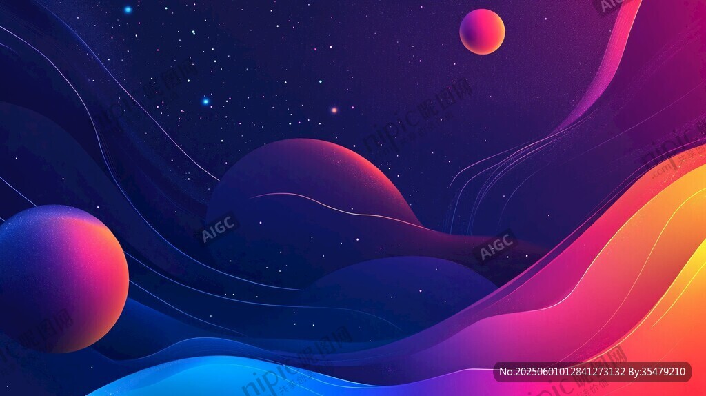 梦幻宇宙星球绚丽场景