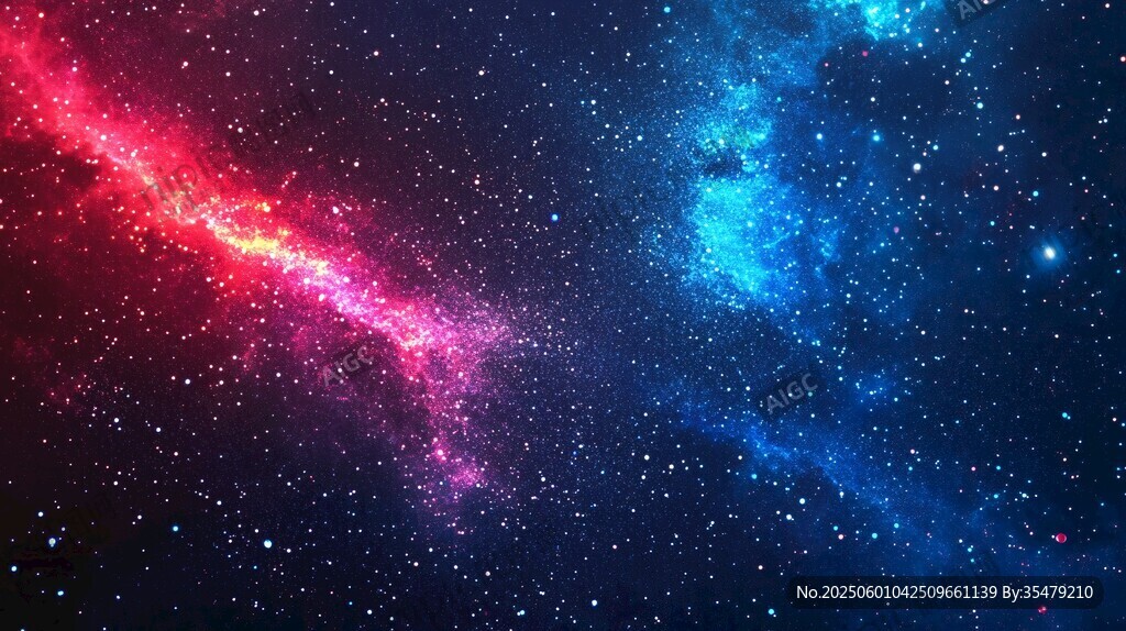 梦幻绚丽的双色彩星云
