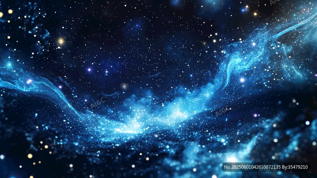 梦幻蓝色星云宇宙景象