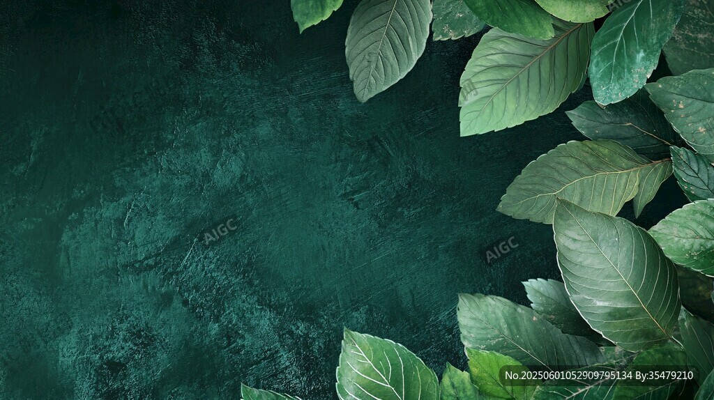 翠绿叶片背景图