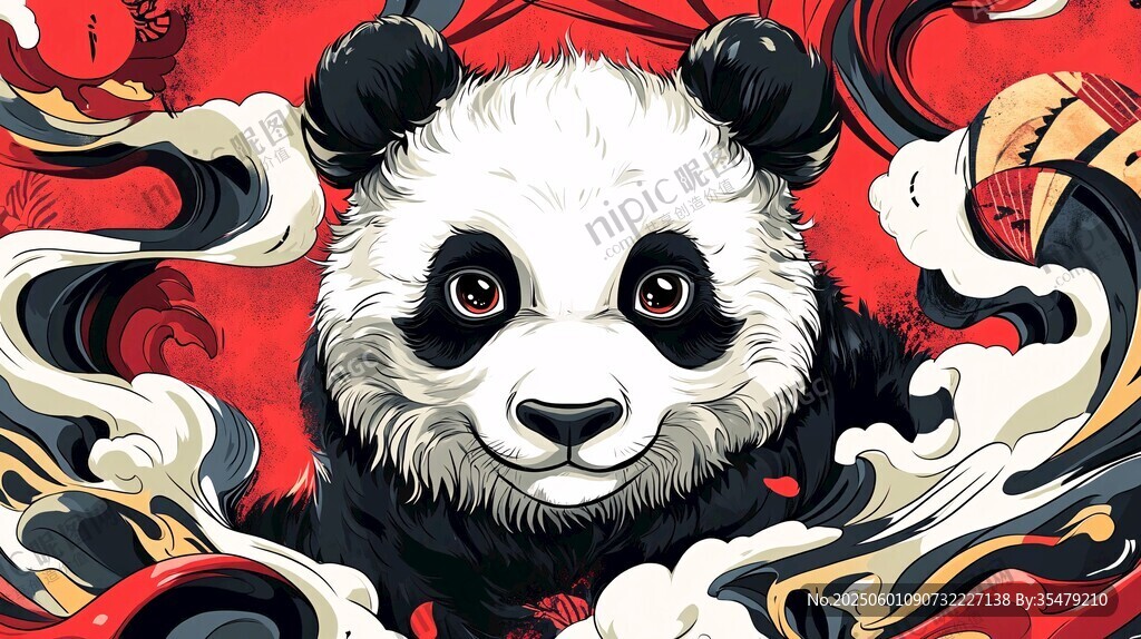 熊猫瑞兽 中式祥瑞意象