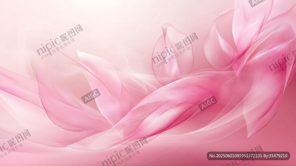 梦幻粉色花瓣背景图