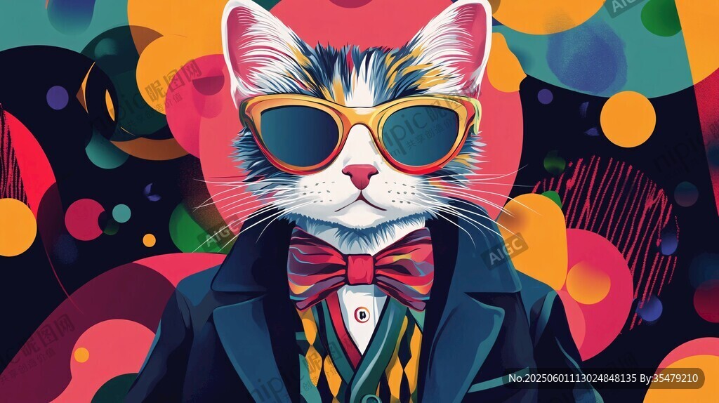 时尚潮猫的多彩魅力世界