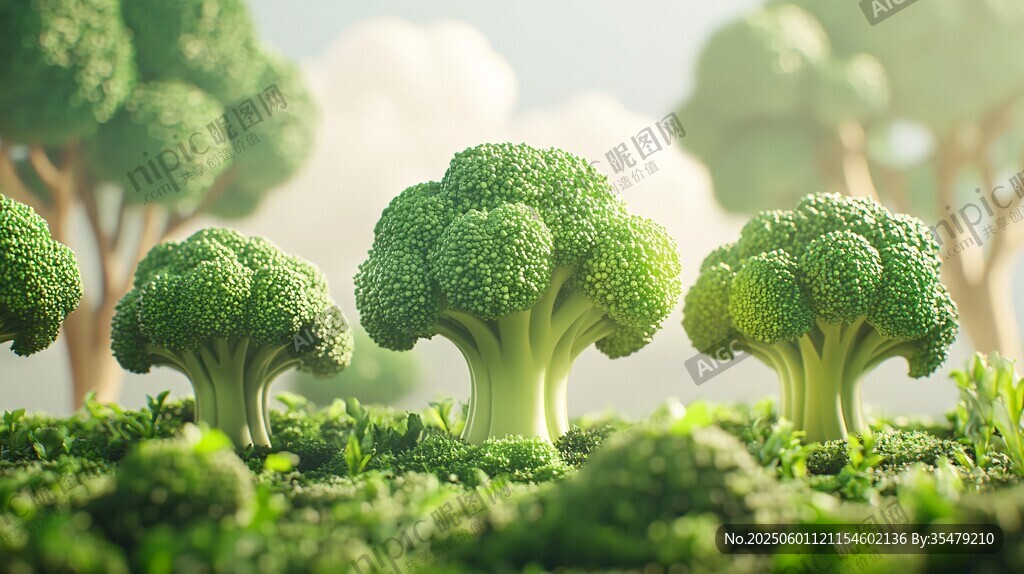 西兰花的奇幻微观世界