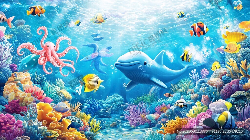 梦幻海底世界海洋生物群像