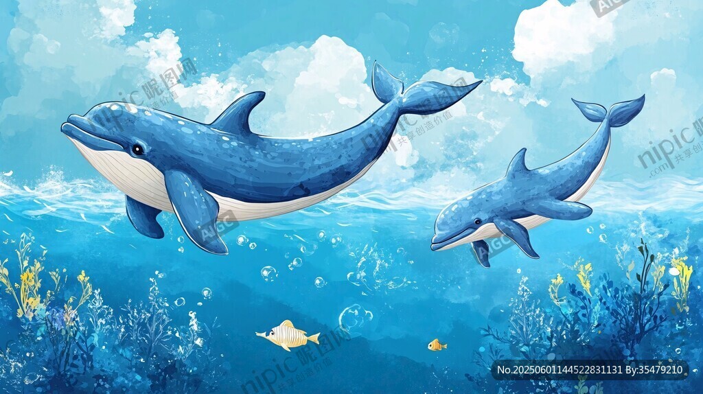 双海豚畅游梦幻海底世界