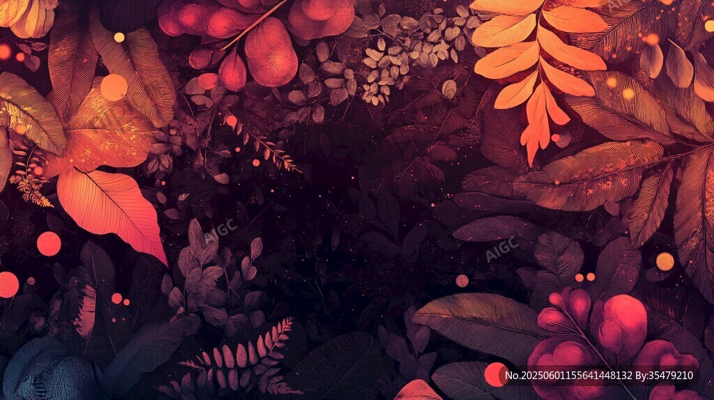 梦幻秋叶背景图