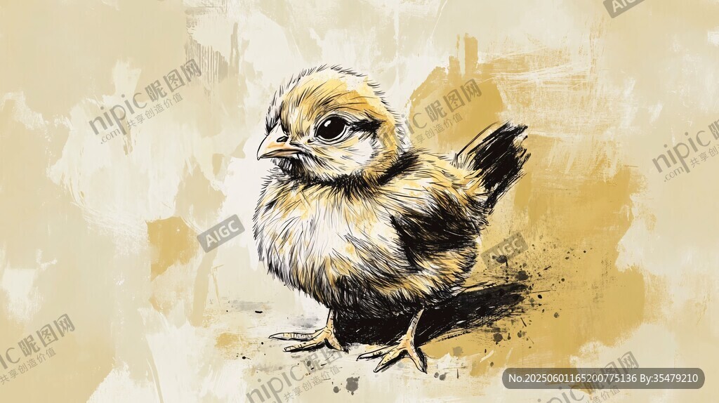 可爱小鸡插画 温馨童趣风