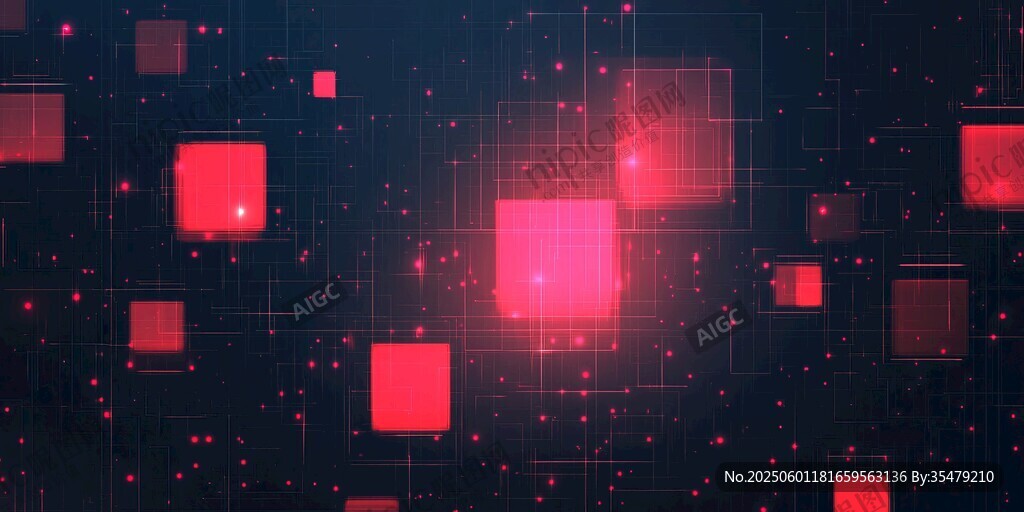 幻彩方块科技背景画面