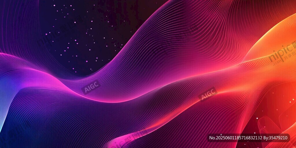 梦幻炫彩流动光影背景图