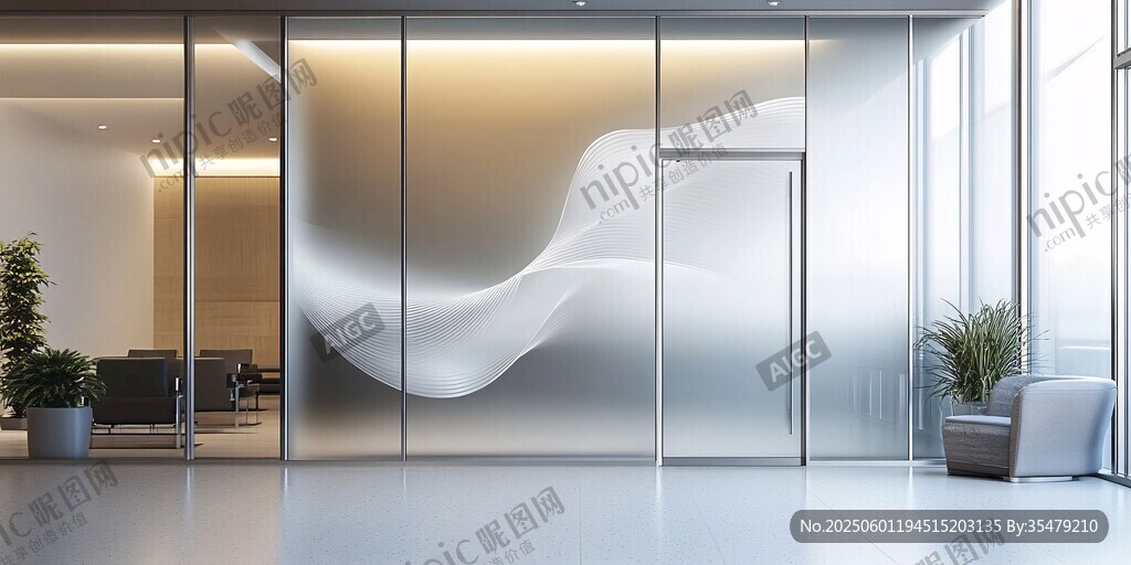 现代简约风格玻璃办公隔断