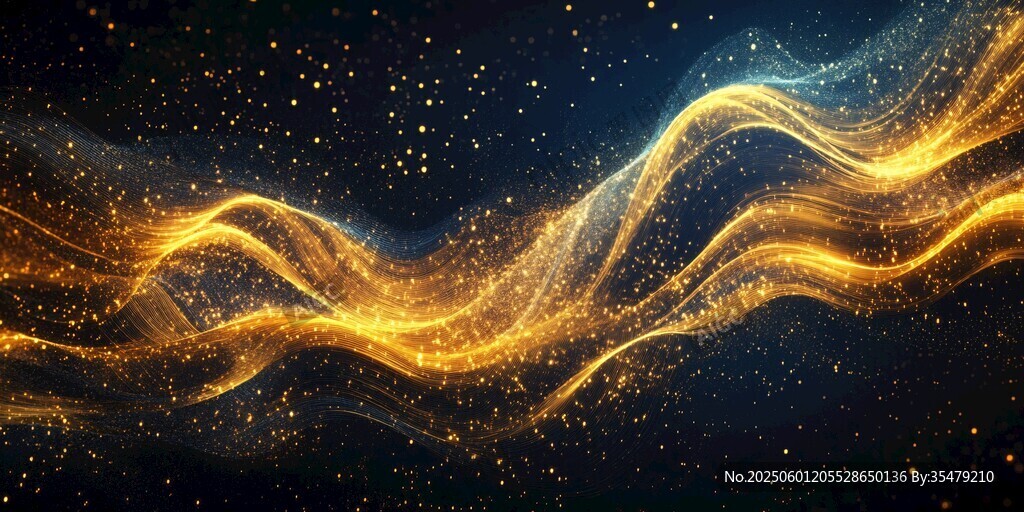 梦幻流光溢彩粒子波浪效果