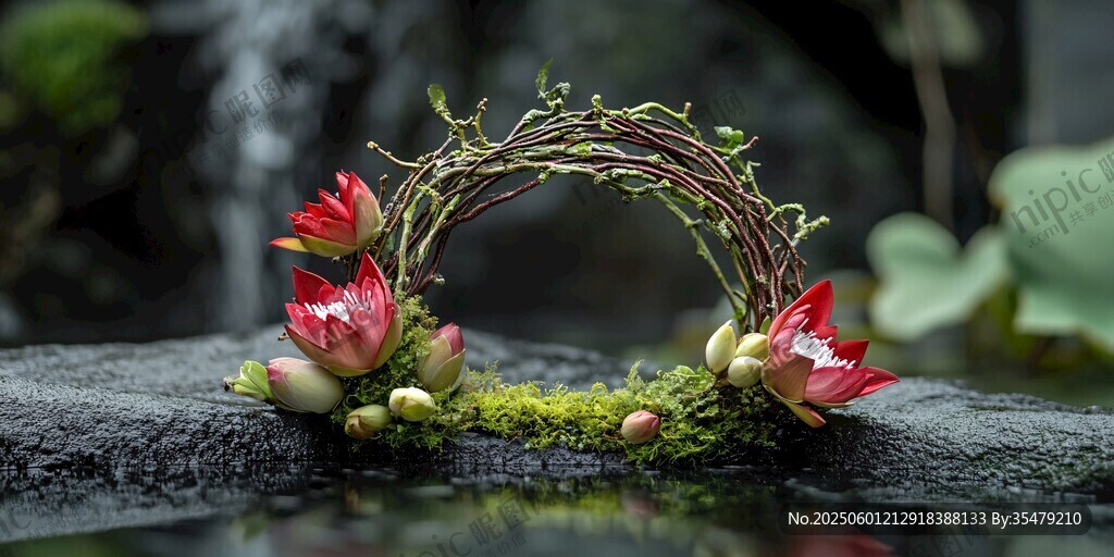 花藤苔藓艺术造型摆件