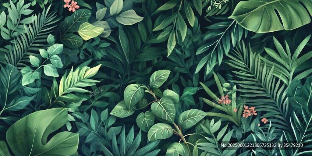 热带绿植背景图