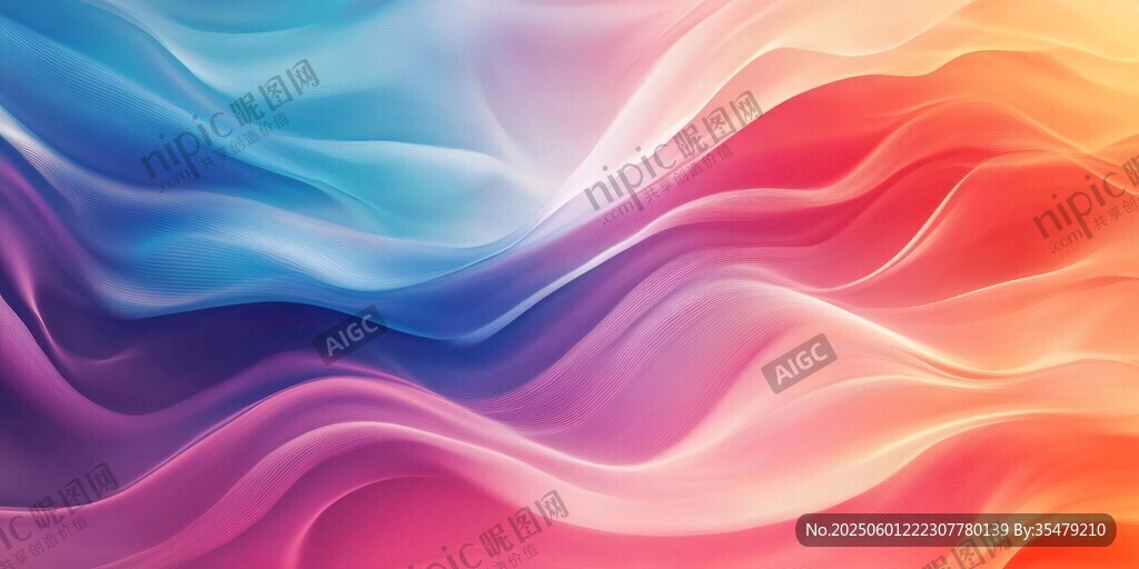 梦幻多彩流体渐变背景图