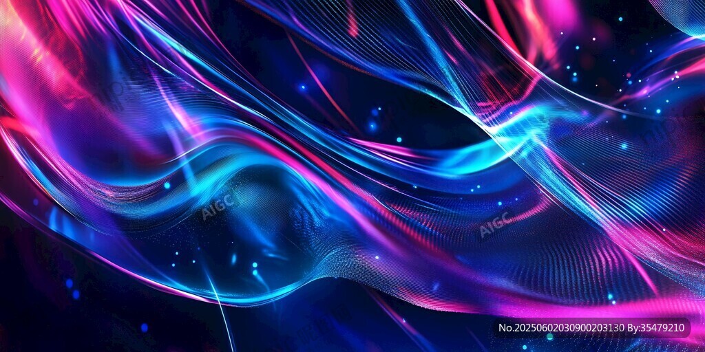 梦幻炫彩流动光影背景图