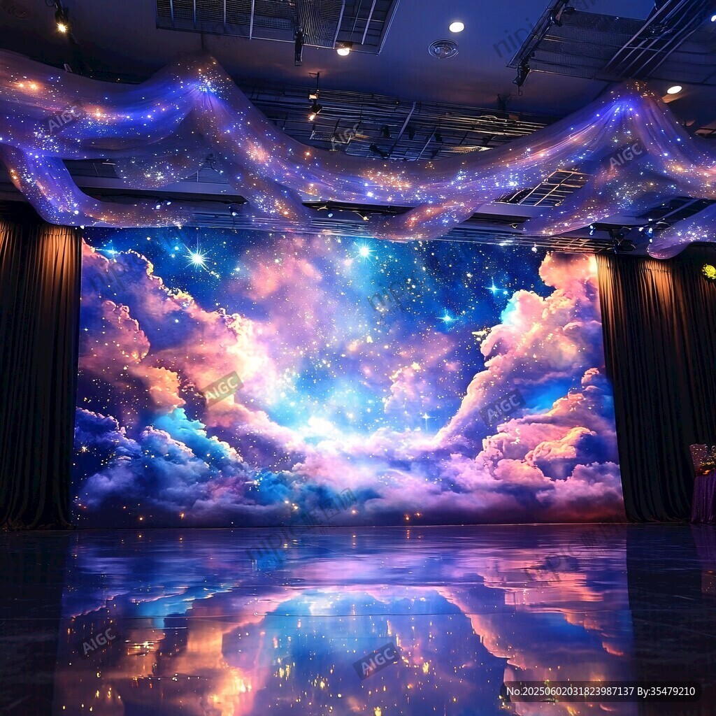 梦幻星空主题舞台背景