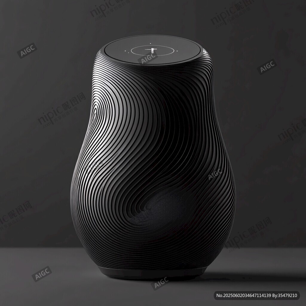 独特造型黑色智能音箱