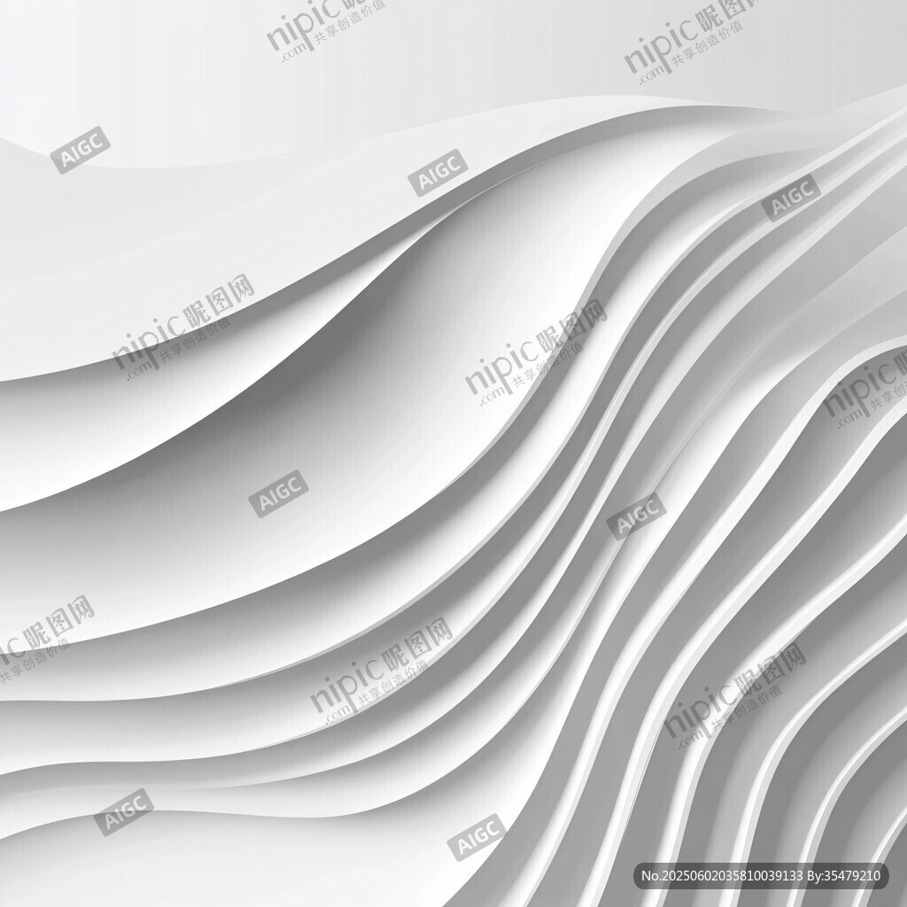 白色波浪纹理抽象背景图