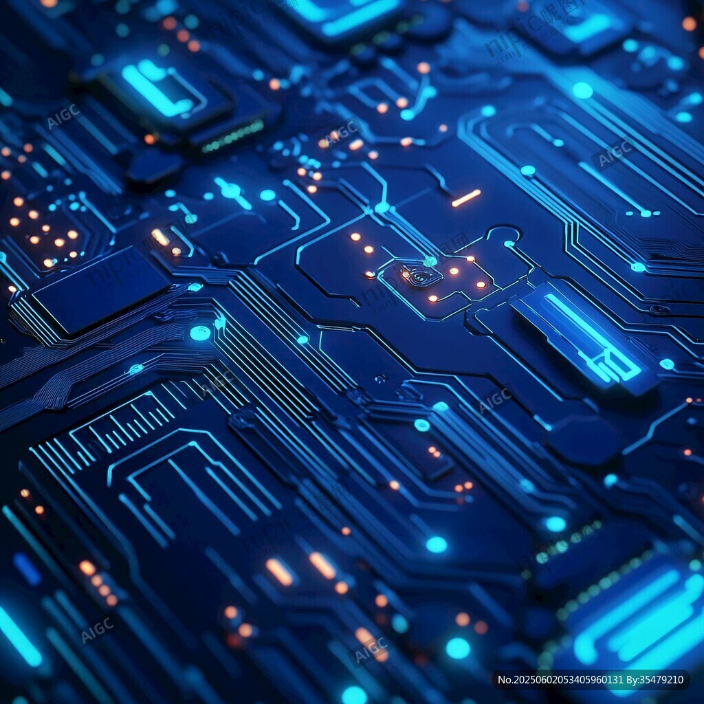 科技感电路板微观景象
